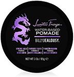 Billy Jealousy Lunatic Fringe Water-Based Pomade for Men, Strong Hold, High Shine, Water Soluble and Vegan Hair Product Ideal for Medium to Long Thick Mane, 3 oz