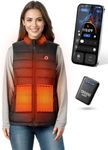 NDEOSO Womens Heated Vest,Heated Vest Come with 12000mAh battery Warm Heated Vest with Three Heating Setting APP Controllable