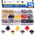 Glarks 430Pcs 7 Kinds of Butterfly Clutch Tie Tacks and Plastic Pin Back with Blank Pins for Lapel Pins, Service Bars, Jewelry Making and DIY Craft