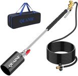 Propane Torch Weed Burner Kit,High Output 2,400,000 BTU with Storage Bag and Turbo-Blast Trigger,Heavy Duty Self Igniter Blow Torch with 10FT Hose,Flamethrower for Weeding,Roofing,Melting