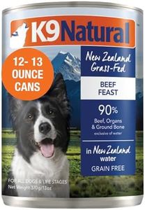 K9 Natural BPA-Free & Gelatin-Free Canned Dog Food, Beef 370g 12 Pack