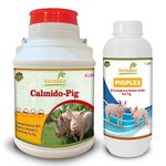 VETMIDO Calcium Supplement & Growth Promoter, Vitamins, Amino Acids for Pig, Swine, Piglets & Piggery - (Pack of 2)