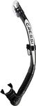 Cressi Alpha Ultra Dry Snorkel, Black/Black/White