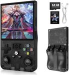 R36MAX Handheld Game Console,4.0 Inch IPS Screen Linux System with 64GB TF Card,Retro Gaming Console Built in 18000+ Games,Portable Handheld Video Games for Kids and Adults,4000mAh Battery (Black)