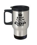 Police Officer Travel Mug - Police Academy Graduation Gifts - Retired Police Officer Gifts - Police Mug - Keep Calm Or I Will Use My Cop Voice