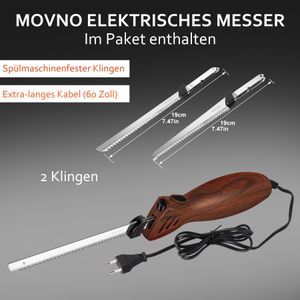 MOVNO Electric Knife – Cordless Carving Tool for Meat & Bread