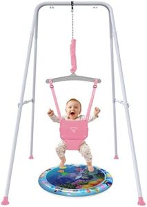 G TALECO Gear Baby Jumper with Stand,Baby Bouncer,Easy Set-Up,Baby Exerciser for Active Babies,Suitable for Indoor and Outdoor, Pink (Water Mat Include)