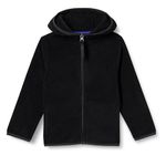 Amazon Essentials Toddler Boys' Polar Fleece Full-Zip Hooded Jacket, Black, 2T