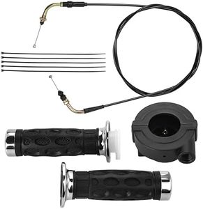 BlueStars Twist Grips 7/8" 22mm Throttle Cable Kit - GY6 50 80 125 150cc QMB139 157QMJ TaoTao Lancer VIP Future Champion Wolf RX50 IceBear Dongfang Jonway Roketa Scooter Mini Bike Go Kart
