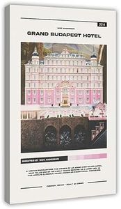 QUNAN Poster du film Grand Budapest Hotel Cadre : 30 x 45 cm