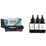 proffisy 12A Easy Refill Toner Cartridge for HP 12A Cartridge with 3PCS 12A Toner Powders -100g Per Bottle, Q2612A for HP Laserjet M1005 MFP,1020,1010/1012/1018/1022/1022n/1022NW/3015/3020/3050/3050z