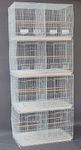 Mcage Lot of Breeding Flight Bird Cage for Aviaries Canaries Budgies Finches Lovebird Parakeet (30"x18"x18" White with Divider)