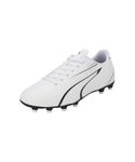 Puma Mens Vitoria FG/AG White-Black Football Shoe - 8 UK (10748306)