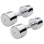 Stainless Steel Dumbbells Set (2 kg X 2 = 4 Kg) Set of 2 adjustable Dumbells for Gym Home workout Exercise & Fitness Heavy Duty Solid Caste Iron Handle