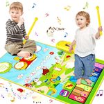 Vanmor Musical Mat for Toddlers, Educational Music Toys for 1-6 Year Old Girls Boys, Toys for 1 2 3 4 5 6 Year Old Girls Boys Christmas Birthdays Gifts