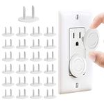 Clear Child Safety, Child Proof Safety Outlet Plug Covers, Keep Children Safe, Electrical Protector Safety Caps, Electrical Socket Covers for Home Anti Shock, Easy to Install, Guards Against Shocks