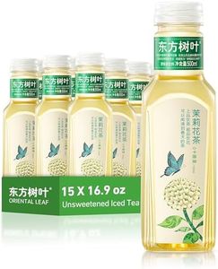 ORIENTAL LEAF Unsweetened Iced Tea – Bottled Jasmine Tea, 16.9 FL oz bottles (Pack of 15), Sugar Free, 0 Calories