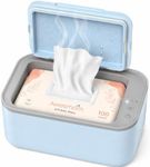 Awesmom Wipe Warmer for Babies, Adult, Adjustable Temperature, Silent Heating, Large Wipe Holder with Constant Warmth –Blue