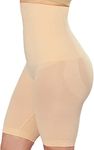 Aepigo Women's High Waist Shapewear with Anti Rolling Strip Tummy Control Tucker Waist Slimming Panties Women Shapewear Underwear Women Waist Shapewea Beige