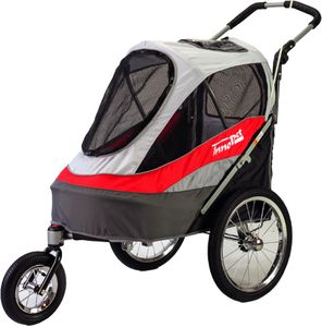 InnoPet Sporty Dog Trailer – Red Pet Stroller and Bike Carrier