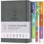 Daily Planner & appointment diary - Gratitude journal, wellness journal & 2024 Undated weekly planners and organisers - Desk journals for women & men - LUX Productivity Classic (GUNMETAL GREY)
