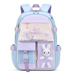 WYCY Backpack for Girls Backpack Cute Quicksand Refrigerator Door School Bag Large Capacity Kawaii School Backpack (Blue)