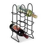 Spectrum Diversified Townhouse Wine Rack, 6-Bottle, Black