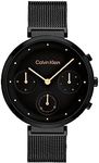 Calvin Klein Women's Minimalistic T-Bar 25200288 Qtz Multifunction Watch, Black Dial, 36.5mm