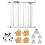 Safe-O-Kid® Tot Tamer Pure Metal Baby Safety Gate with 1 Year Manufacturer Warranty, (75-85 cm) Adjustable, 2 Way Auto Close, Barrier for Stairs, Door and Hallways, Barrier Fence-Grey