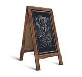 HBCY Creations Rustic Magnetic A-Frame Chalkboard Sign/Extra Large (100cm x 50cm) Free Standing Chalkboard Easel/Sturdy Sidewalk Sign Sandwich Board/Outdoor A Frame Chalk Board…