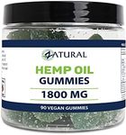 1,800mg Hemp Vegan Gummies - 100% All Natural Vegan Gummies - 20mg Hemp Seed Oil per Gummy (90 Vegan Gummies)