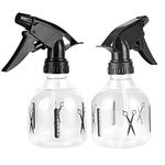 Misting Spray Bottle, 250ml Empty Water Hair Mist Spray Bottle Refillable Trigger Sprayer Plastic Sprays Bottles for Hair Styling Travel Plants-2pcs