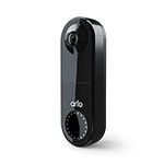 Arlo Essential Wired Video Doorbell - HD Video, 180° View, Night Vision, 2 Way Audio, Black - AVD1001B