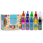 eCraftIndia Set of 10 Rangoli Colours Bottles - Rangoli Tool Kit Pack - Rangoli Fillers Bottles - Vibrant Colors for Beautiful Rangoli Designs - Navratri Diwali Decoration Items for Home Decor