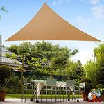 HIPPO Shade Sail 16FTX16FTX16FT 150 GSM Sun Shade 85% UV Block for Canopy Cover, Outdoor Patio, Garden, Pergola, Balcony Tent (Beige-Brown, Customized, Pack of 1)