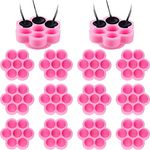 200 Pieces Flower Shape Glue Cup Eyelash Extension Glue Holder Flower Eyelash Glue Cup Eyelash Glue Pallet Grafting Eyelash Glue Cup False Lash Glue Holder for Women Girls Eyelash Extension Supply