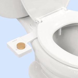 TUSHY Fresh Ultra-Slim Starter Bidet Attachment for Toilet | Non-Electric, Adjustable Water Pressure, Cool Water Rear Wash, Self-Cleaning | Fits Elongated & Round Toilets, Easy 10 Min Install, Bamboo