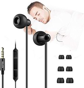 AGPTEK Sleep Earbuds, in-Ear Earphones for Sleeping with 3 Sizes Ultra-Light Soft Silicone, Noise Isolating Headphone Perfect for Sleeping, Insomnia, Side Sleeper, Air Travel, Meditation & Relaxation