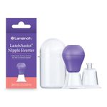 Lansinoh LatchAssist Nipple Everter, 1 Count, 2 Flange Sizes, to Draw Out Flat or Inverted Nipples for breastfeeding mothers, Assists Nursing Babies in Latching On, BPS and BPA Free