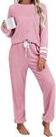 Ekouaer Lounge Sets for Women Ribbe
