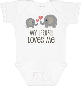 inktastic My Papa Loves Me Grandchild Baby Bodysuit Newborn 0020 White 28c59