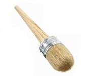 VASANA 1PCS 1.5Inch/40MM Diameter Round Wooden Bristles Wax Chalk Paint Brush with Natural Bristles for Furniture Home Decor Painting Cleaning Wash