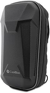 CoolBox Black Waterproof Electric Scooter Bag with Velcro for Handlebar and Shoulder Strap with Reflective Trim