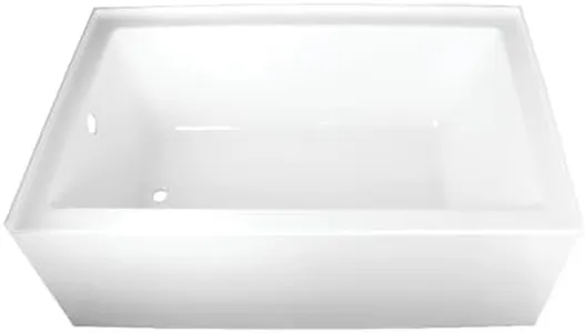 Kingston Brass Aqua Eden VTAP603622L 60-Inch Acrylic Alcove Tub with Left Hand Drain, White