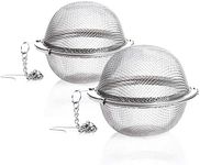 Prettyui 2 Pack Tea Strainer-Stainless Steel Mesh Tea Ball Infuser,Premium Tea Filter Tea Interval Diffuser with Extended Chain Hook for Loose Leaf Tea and Spices & Seasonings (2 Pack Tea Strainer)