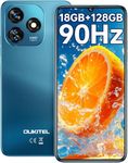 OUKITEL C51 Mobile Phones Sim Free Unlocked, 6.8" HD+ Display Smartphone 18GB+128GB/1TB, Android 13 Mobile Phones Dual Sim 4G, 13MP+5MP Camera, 5150mAh, Fingerprint+Face Unlock, OTG/GPS/Blue