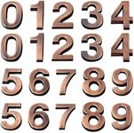 Kepfire 20 Pieces Mailbox Numbers Apartment Door Number Stickers 0-9 Self-Adhesive House Room and Street Address Digits Sign - Bronze