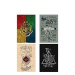 MC SID RAZZ Paper Places Poster, Multicolour, 12 X 18 Inch (House crest + Map + Grey +Triangle