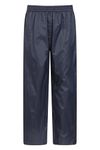 Mountain Warehouse Pakka Kids Waterproof Rain Pants - Boys & Girls Navy Kids 9-10 Yrs (128-140 cm)