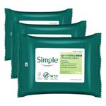 Simple Regeneration Age Resisting Biodegradable Facial Wipes remove make-up and fights premature ageing for sensitive skin 20 wipes,package may vary (Pack of 3)